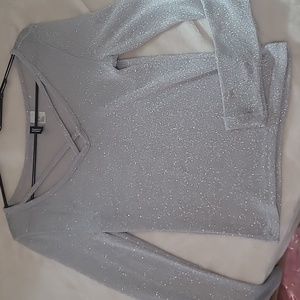 Shimmery gray/silver blouse
